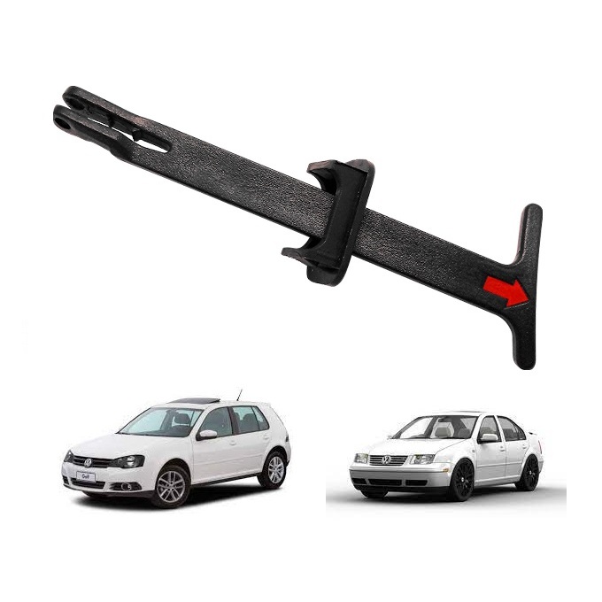 Alavanca Haste fecho Capo Volkswagen Golf 2008 a 2014 Bora 2000 a 2007 Lingueta abertura capo 2003 a 2012 Fechadur trava