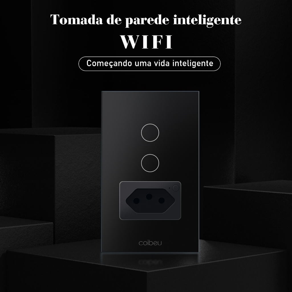 COIBEU Interruptor De Toque Inteligente Tomada Funciona Com tuya Alexa Google Wi-Fi MB312