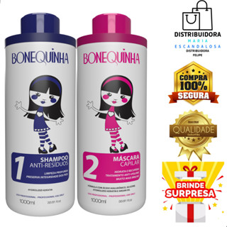 Kit Máscara Bonequinha Escandalosa Shampoo e Máscara 1000ml Envio Hoje