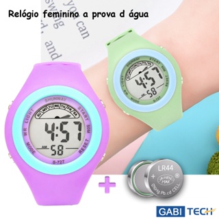 Relogio Feminino Digital A Prova D'água Led Original Esportivo Alarme Cronômetro Pulseira Redondo em Oferta na Shopee