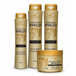 Kit Apaluza BELKIT 4 Itens: Shampoo + Condic. + Leave + Máscara em Oferta na Shopee