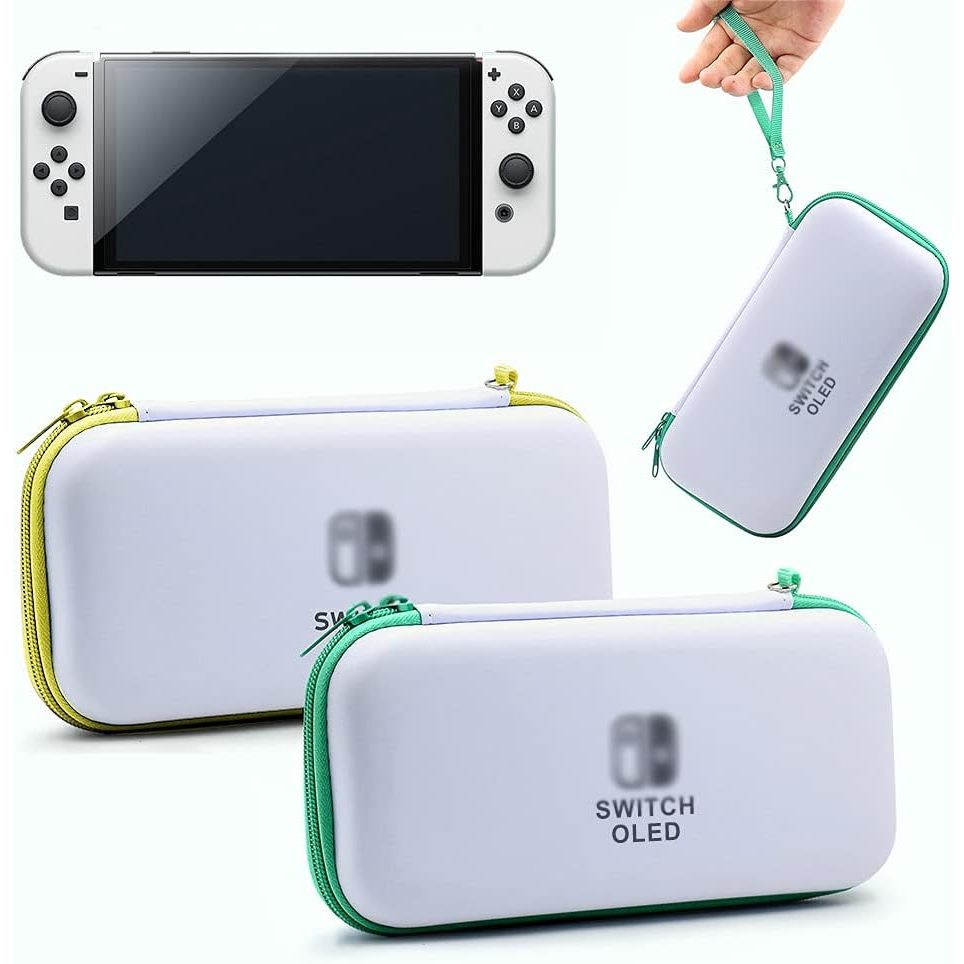 Capa protetora dura Crystal Shell para Nintendo Switch, Maleta, Armazenamento, Compatível com OLED, Acessórios Envio Aleatório