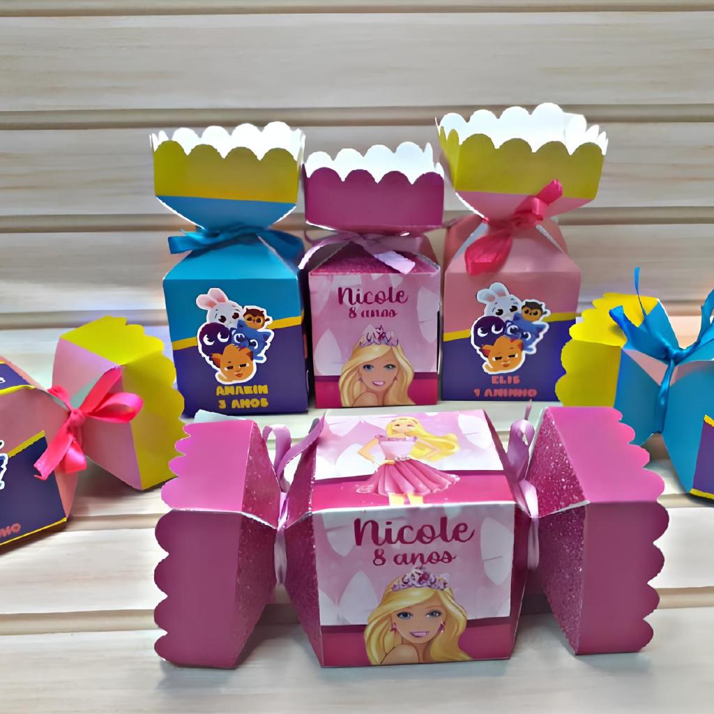 Caixa Bala, Pirâmide, meia Bala, Todos os Temas Lembrancinhas Personalizadas Festa Infantil