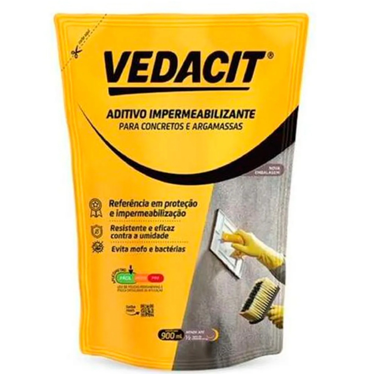 Vedacit 900ml Sache Aditivo Impermeabilizante Para Argamassas