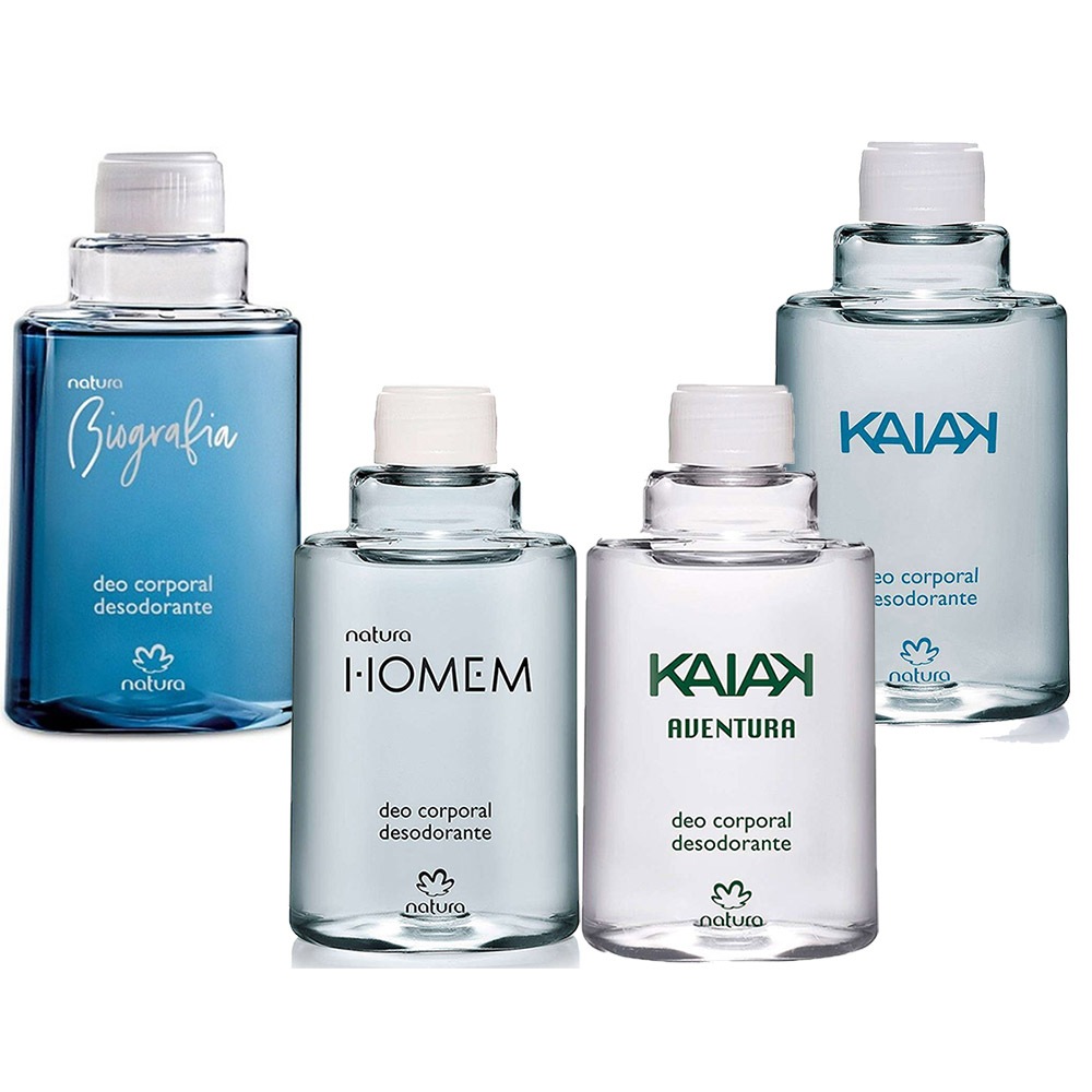 Refil Deo Corporal Desodorante Masculino Kaiak K. Aventura Pulso Oceano Homem Biografia Natura Escolha Qual