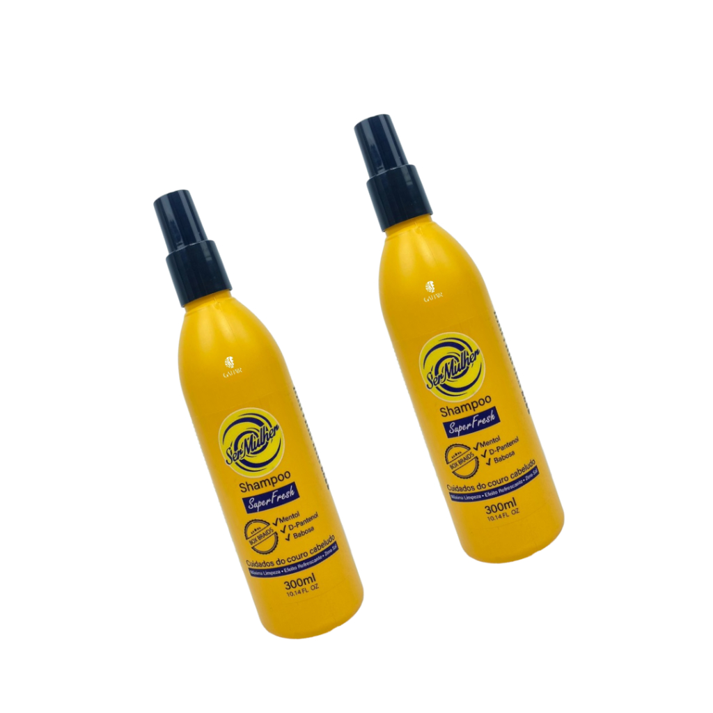 Kit 2 Shampoos Spray Para Uma Limpeza Eficiente Uso Diario Super Fresh Ser Mulher