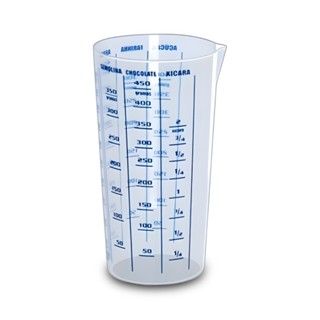 Copo Plástico Medidor 500ml Graduado com Bico Medidor Para Receitas Injetemp
