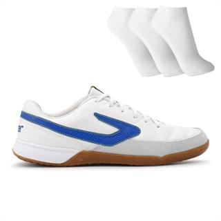 Chuteira Futsal Topper Titanium Unissex + 3 Pares de Meias Original com Nota Fiscal e Garantia