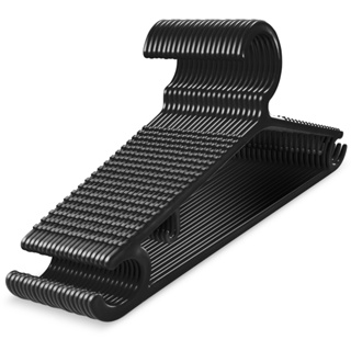 Kit 50 Cabides Adultos Reforçado com Gancho e Cava Antideslizante Preto em Oferta na Shopee