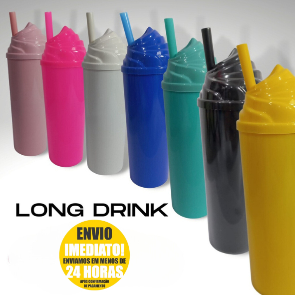 copo com canudo long drink com tampa chantilly 350ml Desfrute de Elegância e Estilo em Cada Gole