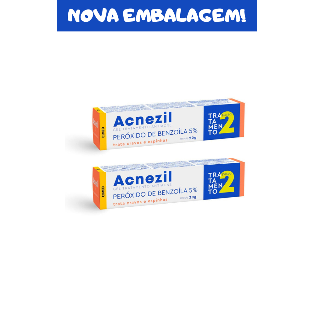 kit 2x Acnezil Gel Tratamento Para Cravos Espinhas  20g em Oferta na Shopee