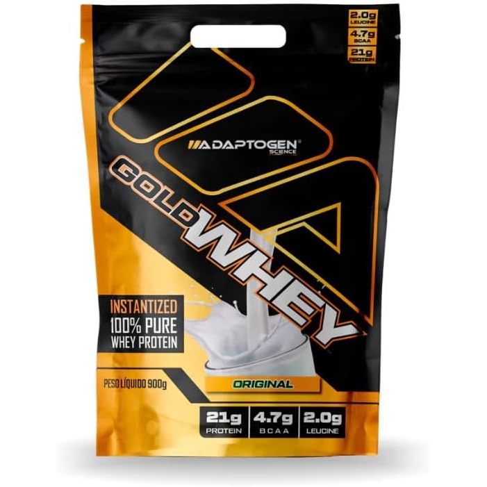 Kit 2 x Gold Whey Concentrado Refil 900g Sabor Original - Adaptogen
