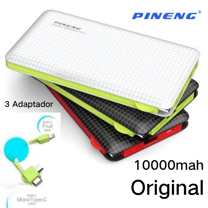 Imagem Carregador Portátil Power Bank 10000mah com 3 Saídas v8 iphone e type-c KD-956