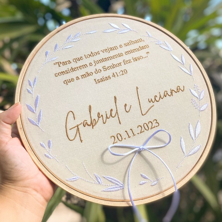 Bastidor Porta Aliança - Tamanhos 15cm / 20cm / 26cm - 150 Variações