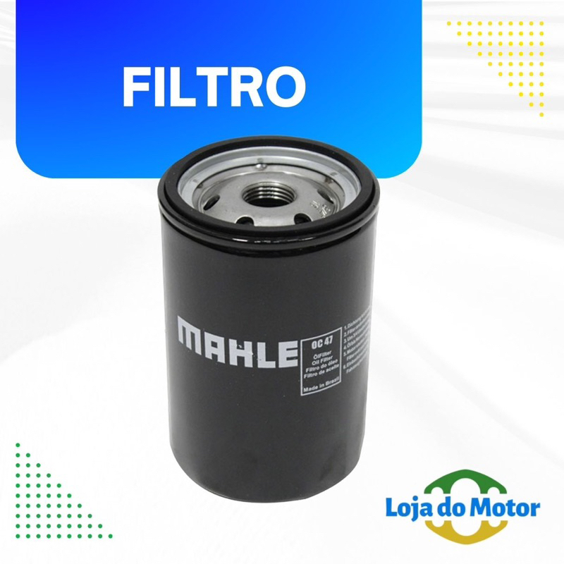 Filtro do óleo lubrificante vw gol Santana parati Voyage Quantum Polo Saveiro motor AP oc47 mahle em Oferta na Shopee