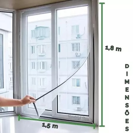 Tela Mosquiteiro Para Janela 150x180cm Com Velcro Top Util Anti-inseto Mosquito Janela Com Autocolante Pernilongo Removivel em Oferta na Shopee