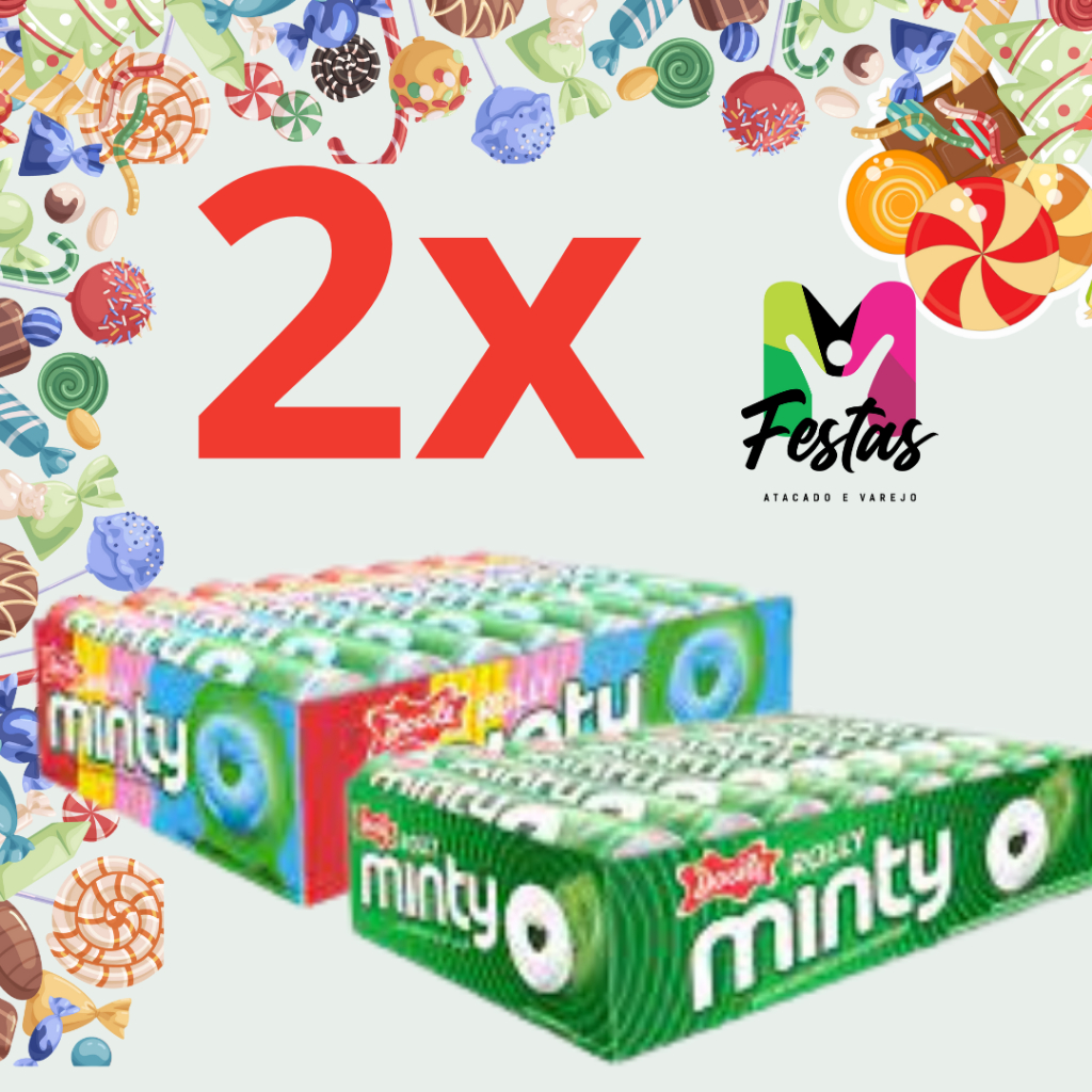 Kit Pastilhas Mentoladas Rolly Minty Hotelã e Frutas - Docile em Oferta na Shopee