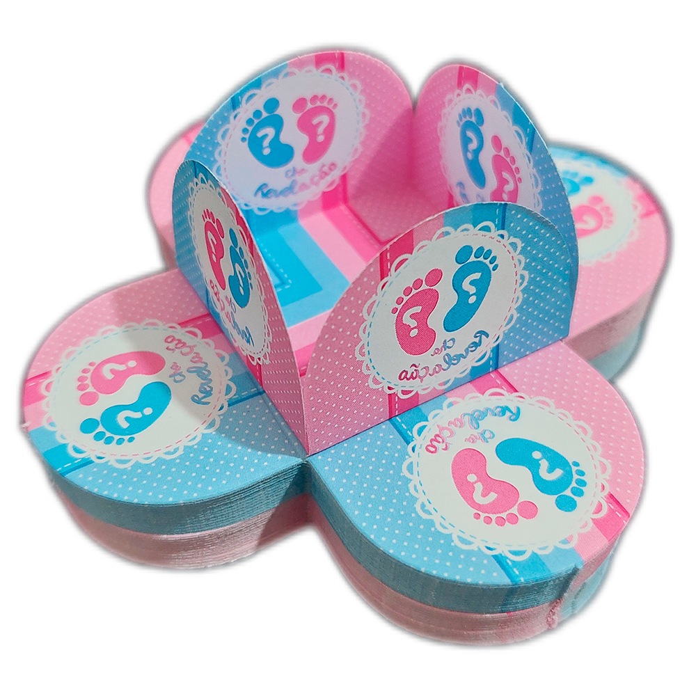 50 Forminhas Cha Revelação Bebe Batizado Aniversário em Oferta na Shopee