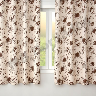 Cortina de Cozinha Estampado 200x130cm - Casa e decoração em Oferta na Shopee