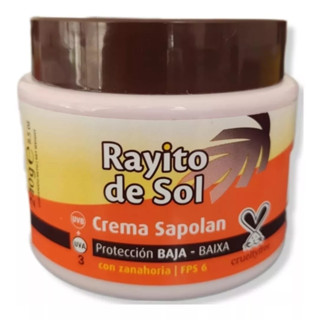 Creme Bronzeador Sapolan Rayito De Sol 6fps Pote 240g em Oferta na Shopee