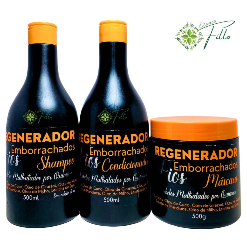 Kit Regenerador de Fios Emborrachados Para Cabelos Frágeis e Danificados Maycrene (Shampoo, Condicionador e Máscara) em Oferta na Shopee