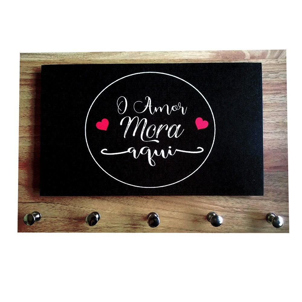 Porta Chaves e Correspondências O Amor Mora Aqui - Black