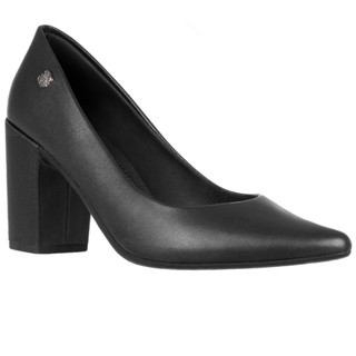 Sapato Feminino Scarpin Bico Fino Salto Alto Grosso Bloco