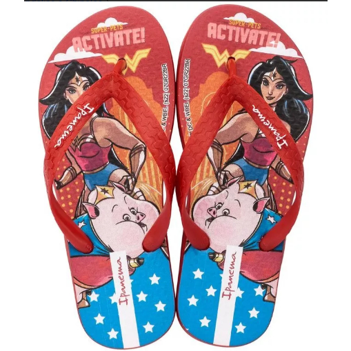 Chinelo Infantil Menina Ipanema Super Pets Vermenho