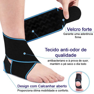 1 Faixa Estabilizadora De Tornozelo Tornozeleira Tensor Tendinite Fascite Plantar Compressão Dor Tendão Aquiles Basquete Volei Futebol Treino