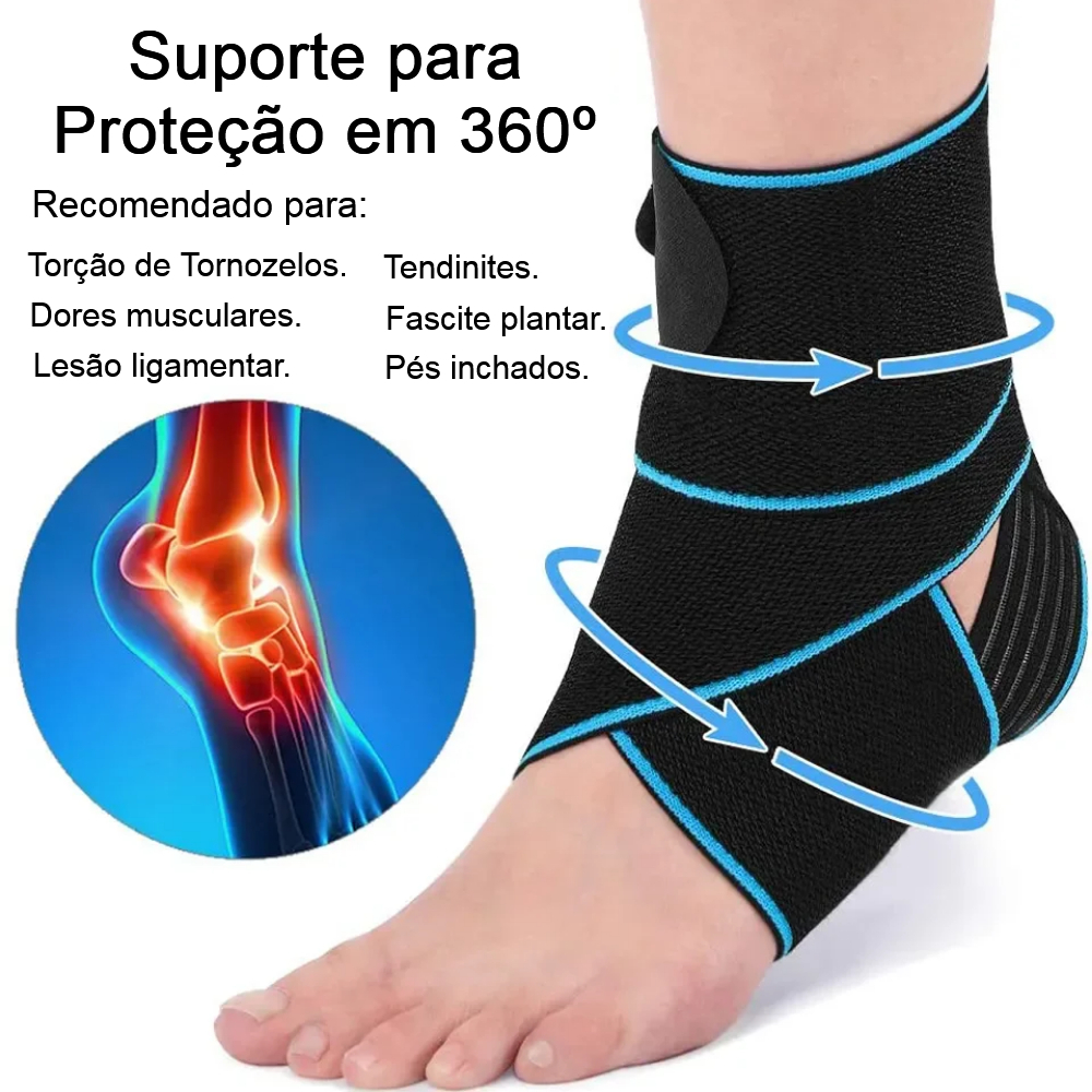 1 Tornozeleira Faixa Estabilizadora Tensor Tendinite Fascite Plantar Compressão Dor Tendão Aquiles