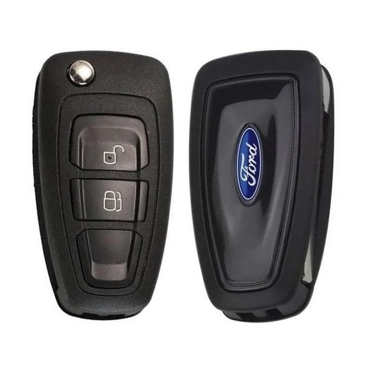 Carcaça Chave Canivete Ford New Ecosport Fiesta Focus 2 Botões com Lâmina Pantográfica