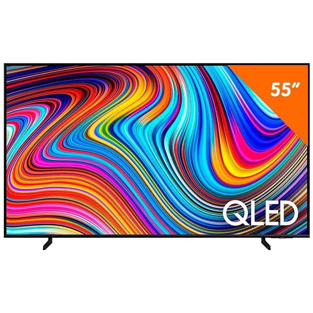 Smart TV 55 qled 4K Samsung QN55Q60CAGXZD Modo Game Design Slim