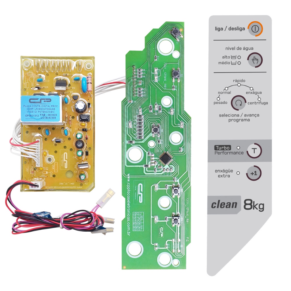 Placa para Lavadora Brastemp 8kg Bwc08 + Painel Adesivo em Oferta na Shopee