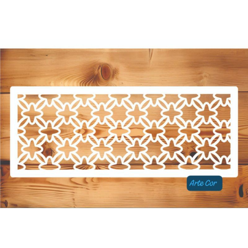 Estencil / ref. 115 com 30 x 12 cm em Oferta na Shopee