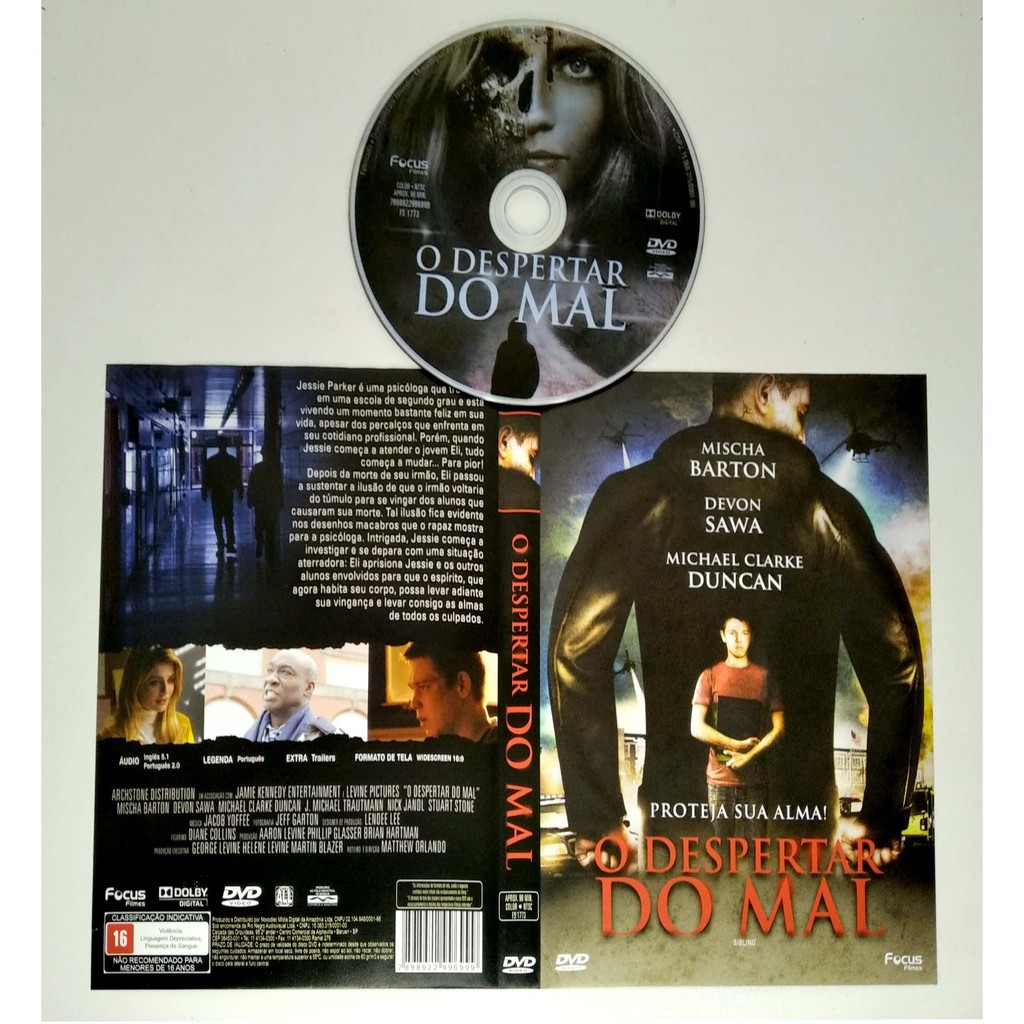 DVD O DESPERTAR DO MAL MISCHA BARTON DEVON SAWA SIBLING ORIGINAL MICHAEL CLAKE DUNCAN
