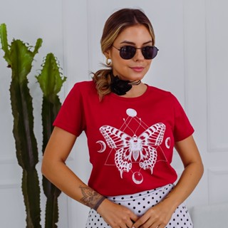 Blusa Feminina T-shirt Escolha Cor e Tamanho 100% Algodão Malha Premium Manga Curta