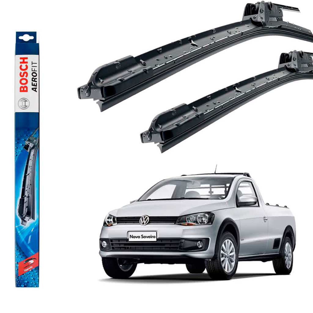 Kit de Palheta Dianteira Original Bosch Saveiro G5/G6 2013 A 2021 em Oferta na Shopee
