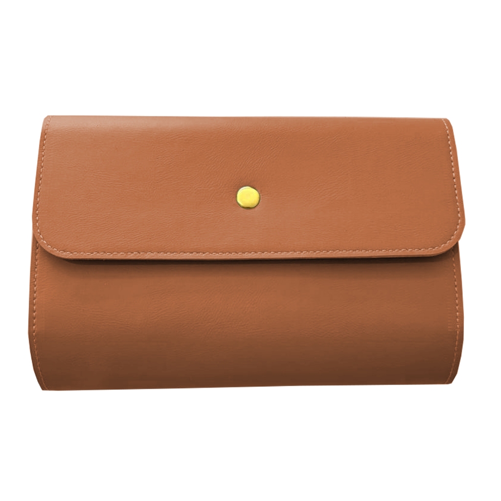 Case para Mouse e Carregador Couro Sintético Caramelo