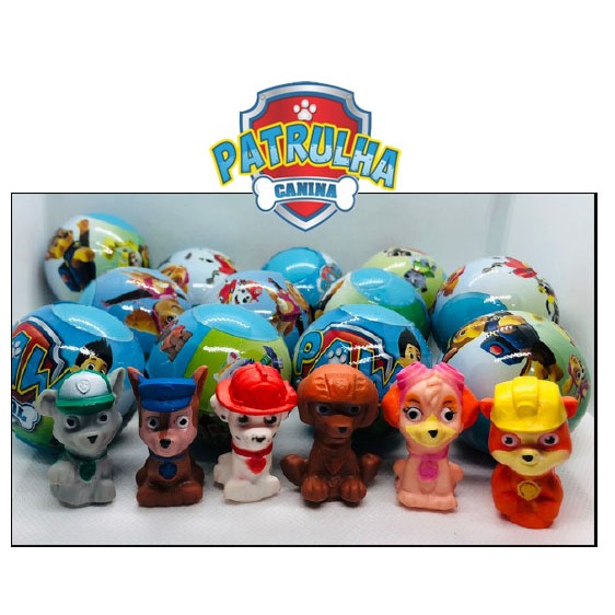 25 ou 35 PATRULHA CANINA Dedoche Encapsulado 2 pol, lembrancinha, coleção, festa, envio imediato