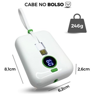 Carregador Power Bank Portátil De Bolso Rápido 10.000mah em Oferta na Shopee
