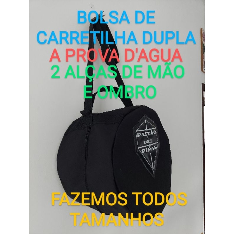 Bolsa de carretilha dupla 12 polegadas,o vídeo é de16",o material é  mesmo .