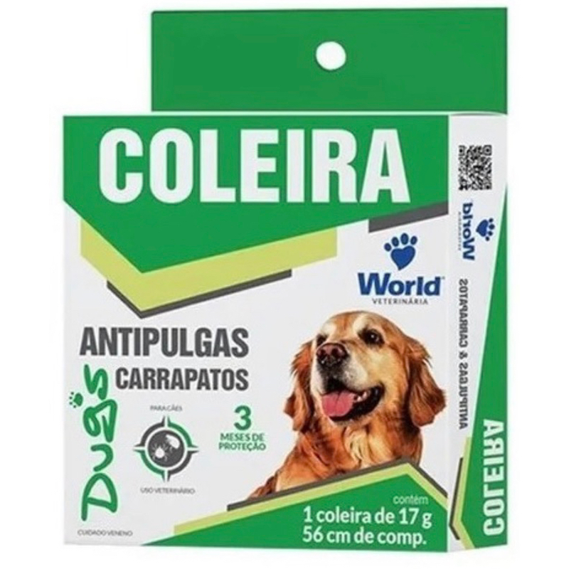 Coleira antiparasitários Dug’s anti pulgas e carrapatos Tam: 56cm  Val: Maio 2026 Original