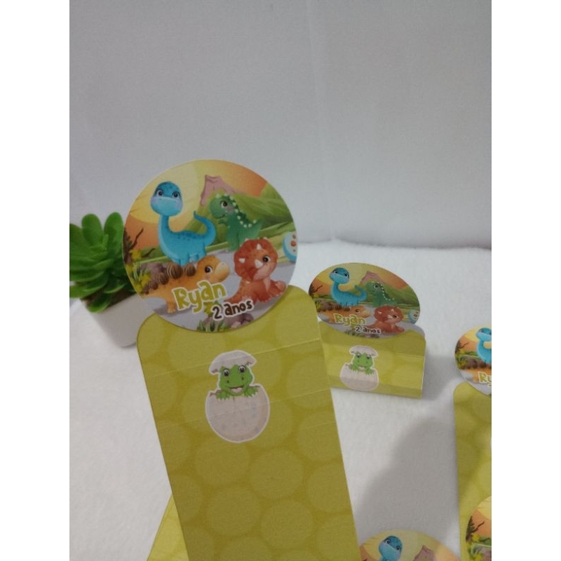 20 Porta bis Dinossauro Festa infantil Lembrancinha Personalizados.