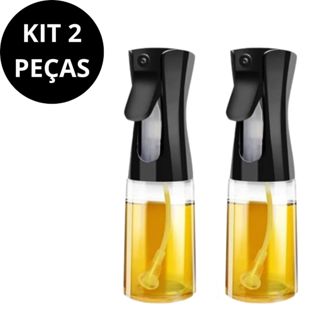 Kit 2 Frascos de Spray Garrafa Pulverizador Multiuso de Azeite de Oliva Vinagre
