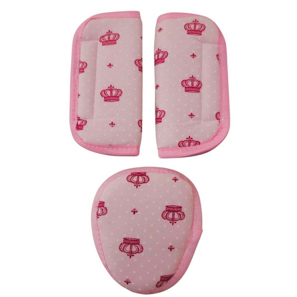 Protetor Cinto Para Bebê Conforto Cadeirinha Carrinho Macio Coroa