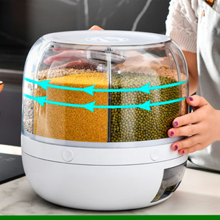 Dispenser De Alimentos Armazenamento Com Dispenser Giratório Organizador De Cereais Recipiente Doméstico