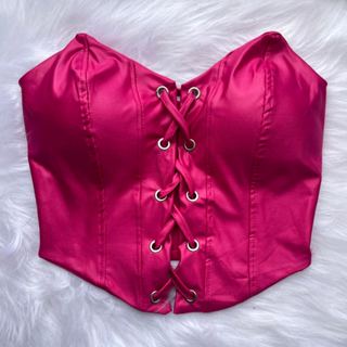 Cropped Corselet montaria courino amarração Tanques Bandagem Feminino Com Design Cor Lisa Decote V Amplo