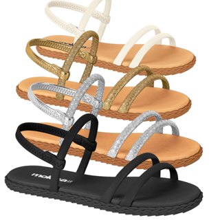 Sandalia Feminina Rasteirinha Moleca 5452128 em Oferta na Shopee