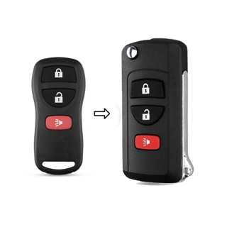 Carcaça Chave Canivete Adapatação Nissan Sentra Tiida e Frontier 2 Botões + Pânico Com Lâmina em Oferta na Shopee