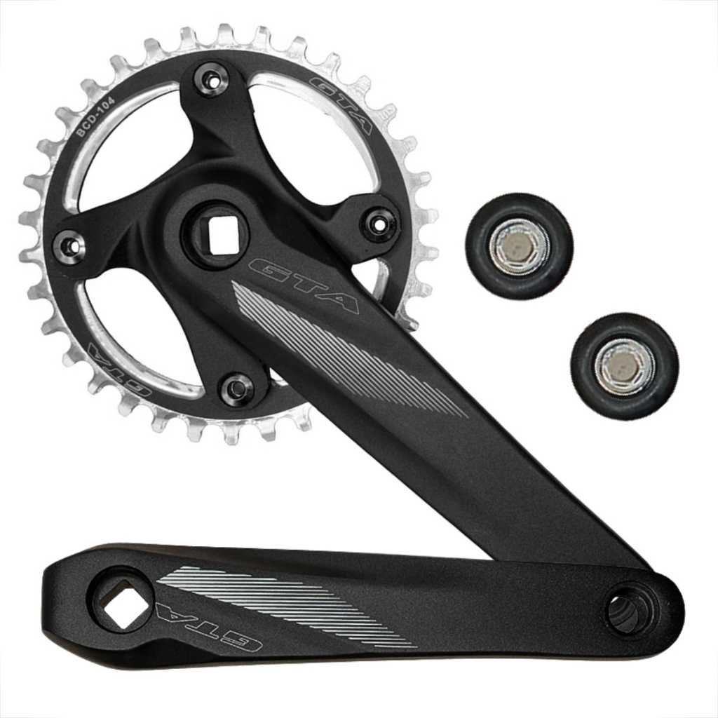 Pedviela Coroa Única Aro 26 Single Ponta Quadrada 34 Dentes Alumínio BCD 104mm Leve Bike Aro 29 Sem Movimento Central Braço 170mm 34D
